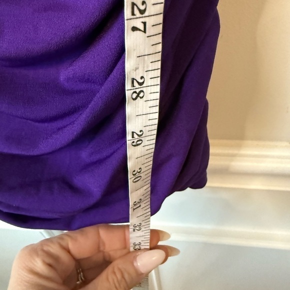 Jodi Kristopher purple  formal cocktail one shoulder mini dress size 5 - Picture 7 of 7